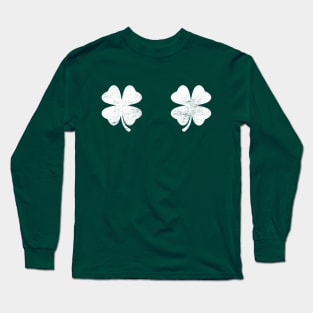 Shamrock Boobs White St. Patrick's Day Long Sleeve T-Shirt